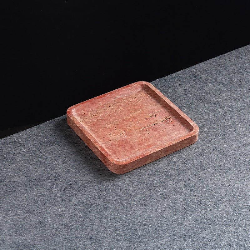 Red Travertine Trays