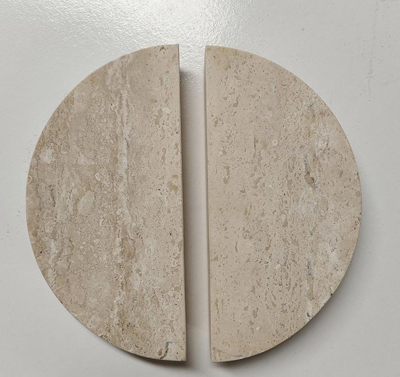 Beige Travertine Large Oval Handles