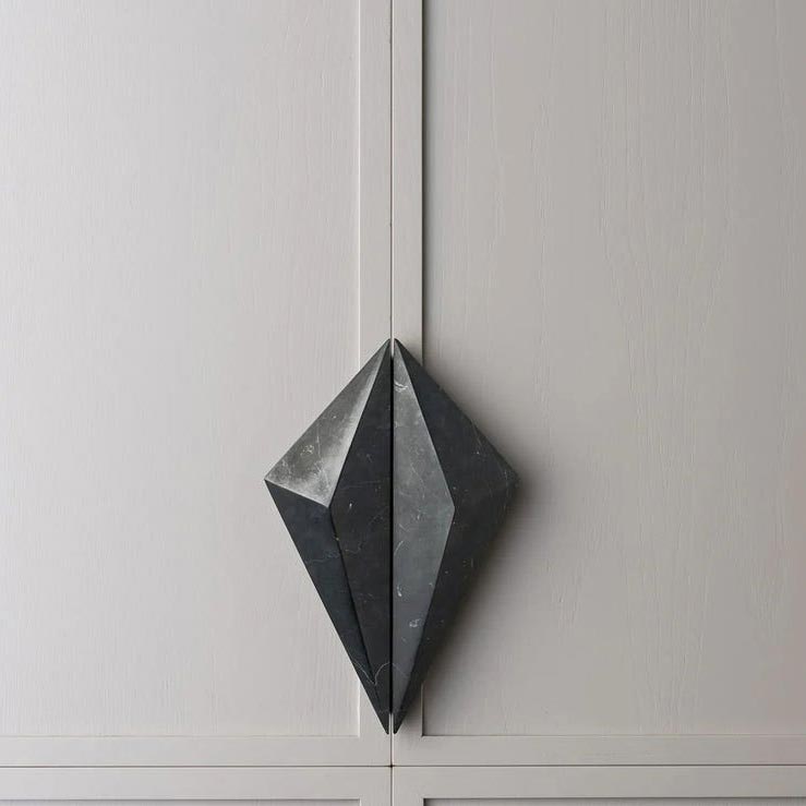 Nero Marquina Diamond Irregular Big Marble Handles