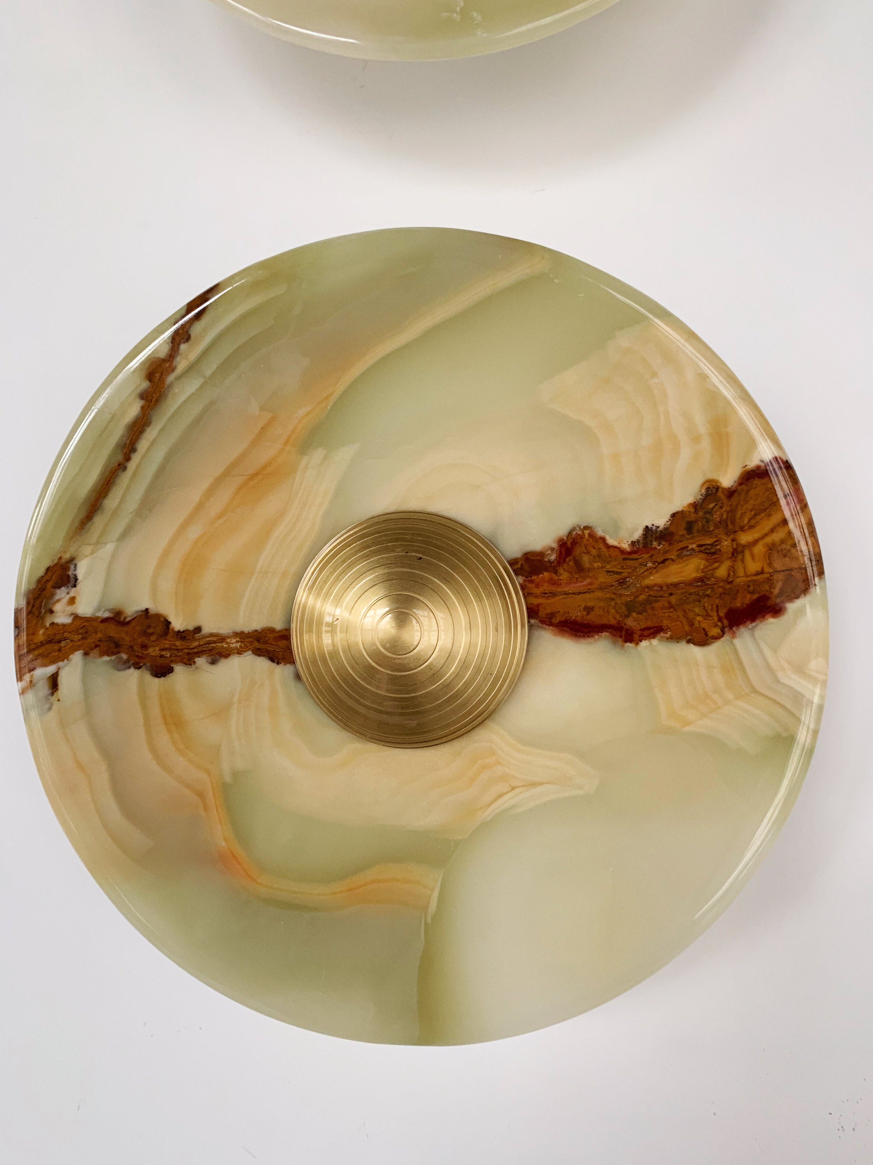 Aurora Series Green Onyx Wall Lamp