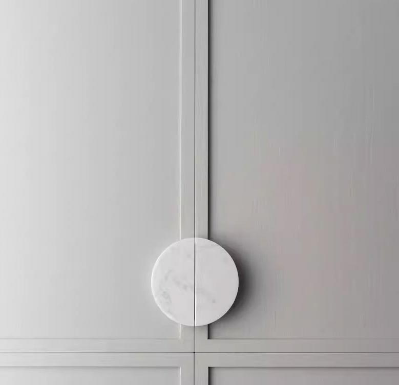 Carrara Small Round Marble Handles