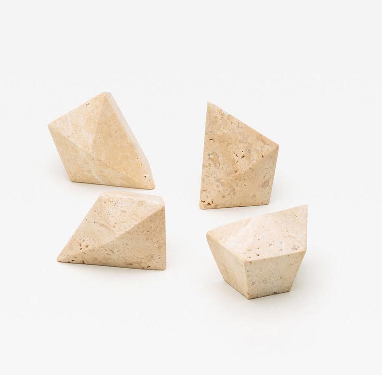 Beige Travertine Irregular Small Handles