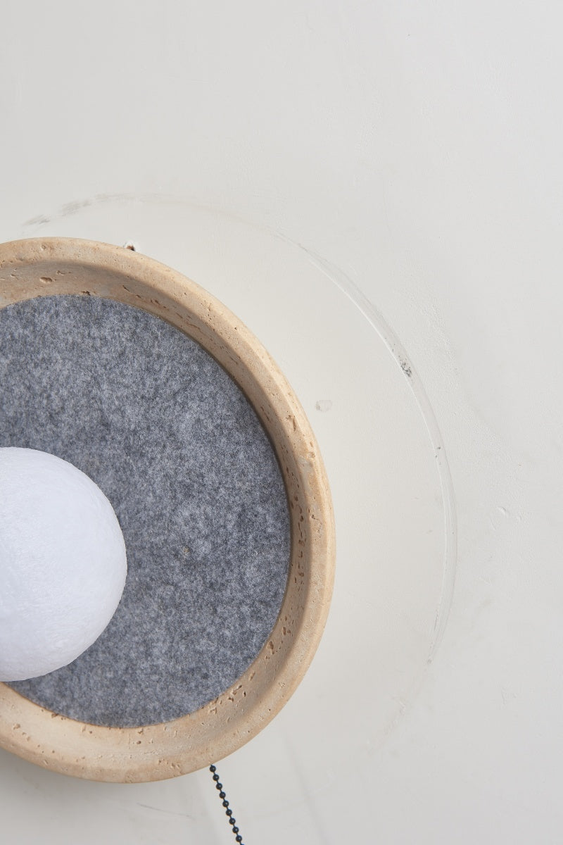 Travertine Round Wall Sconces