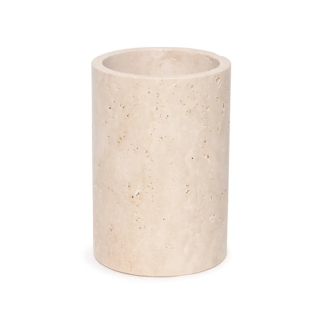 Travertine Stone Vases Cup Like | Natural Stone Decorative Vessel
