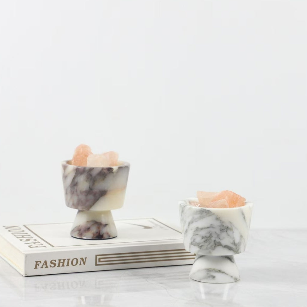 Marble Cup Candle Holders for Tabletop Decor