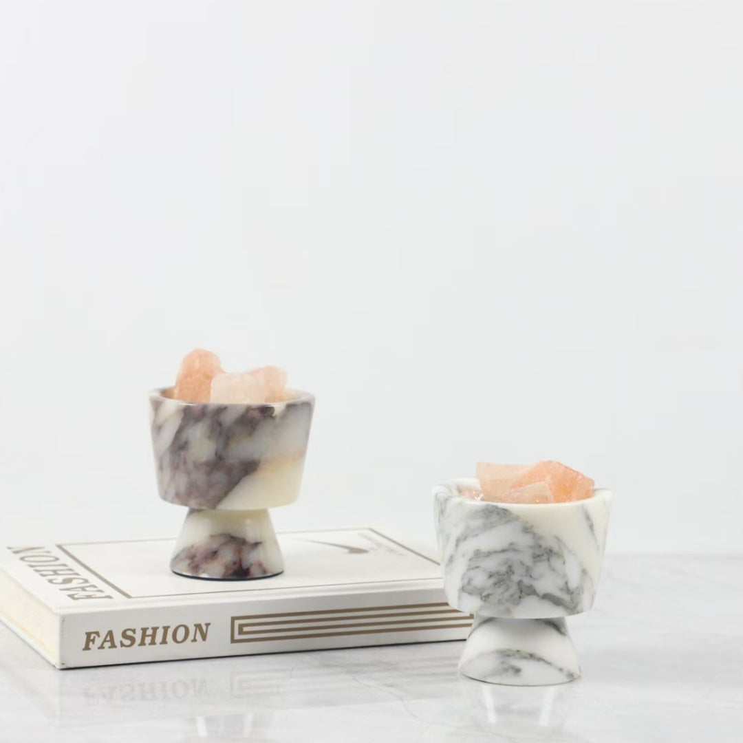 Marble Cup Candle Holders for Tabletop Decor