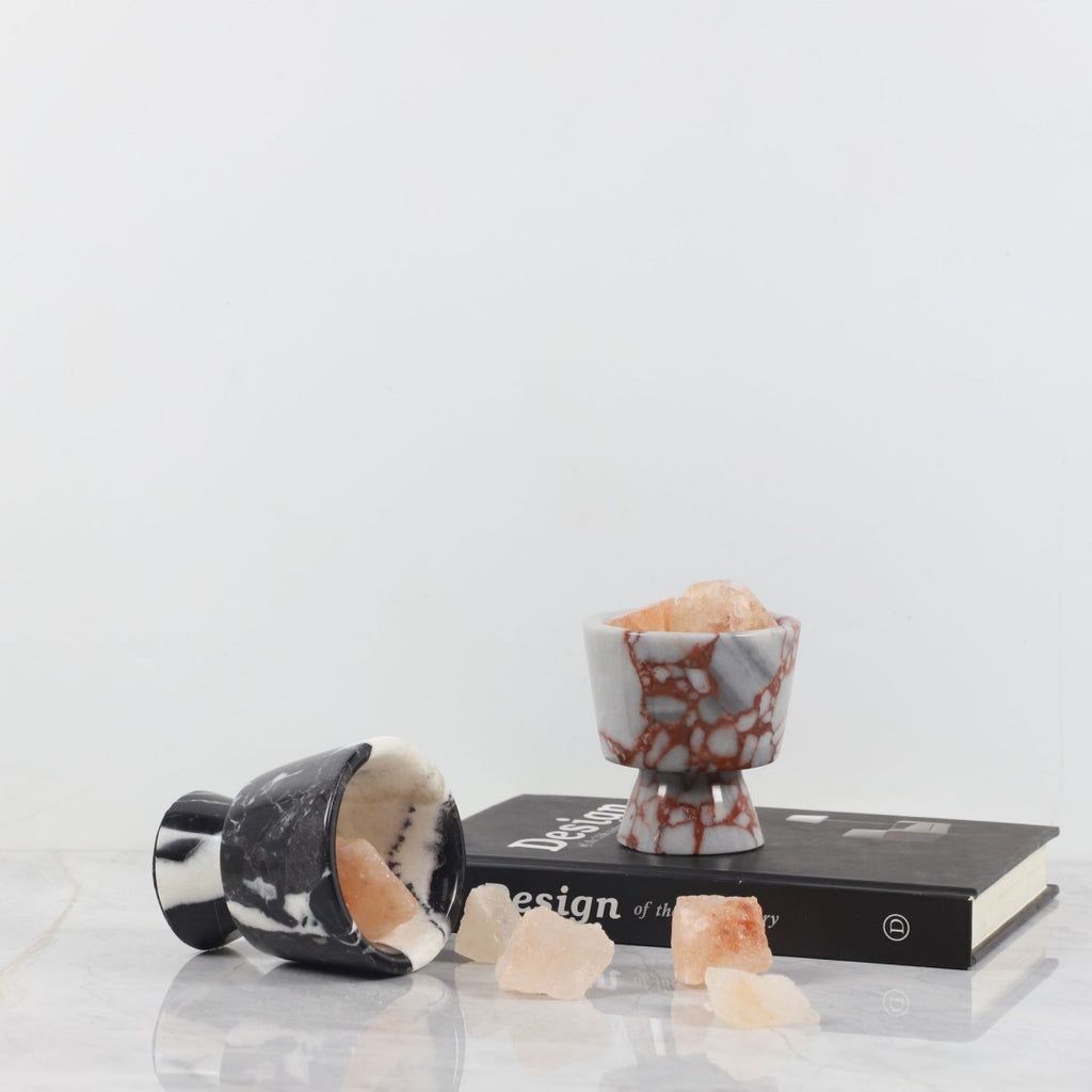 Marble Cup Candle Holders for Tabletop Decor