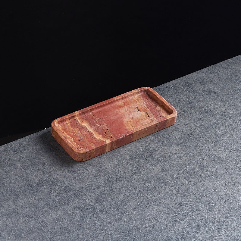 Red Travertine Trays
