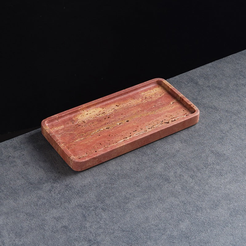Red Travertine Trays