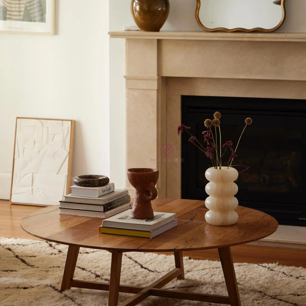White Onyx Vases for Tabletop