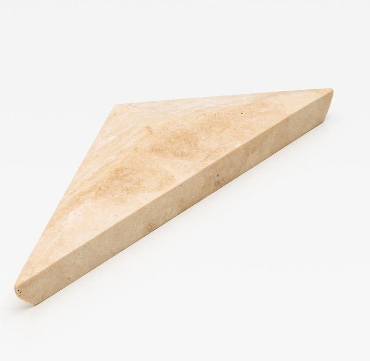 Beige Travertine Diamond Irregularity Big Marble Handles