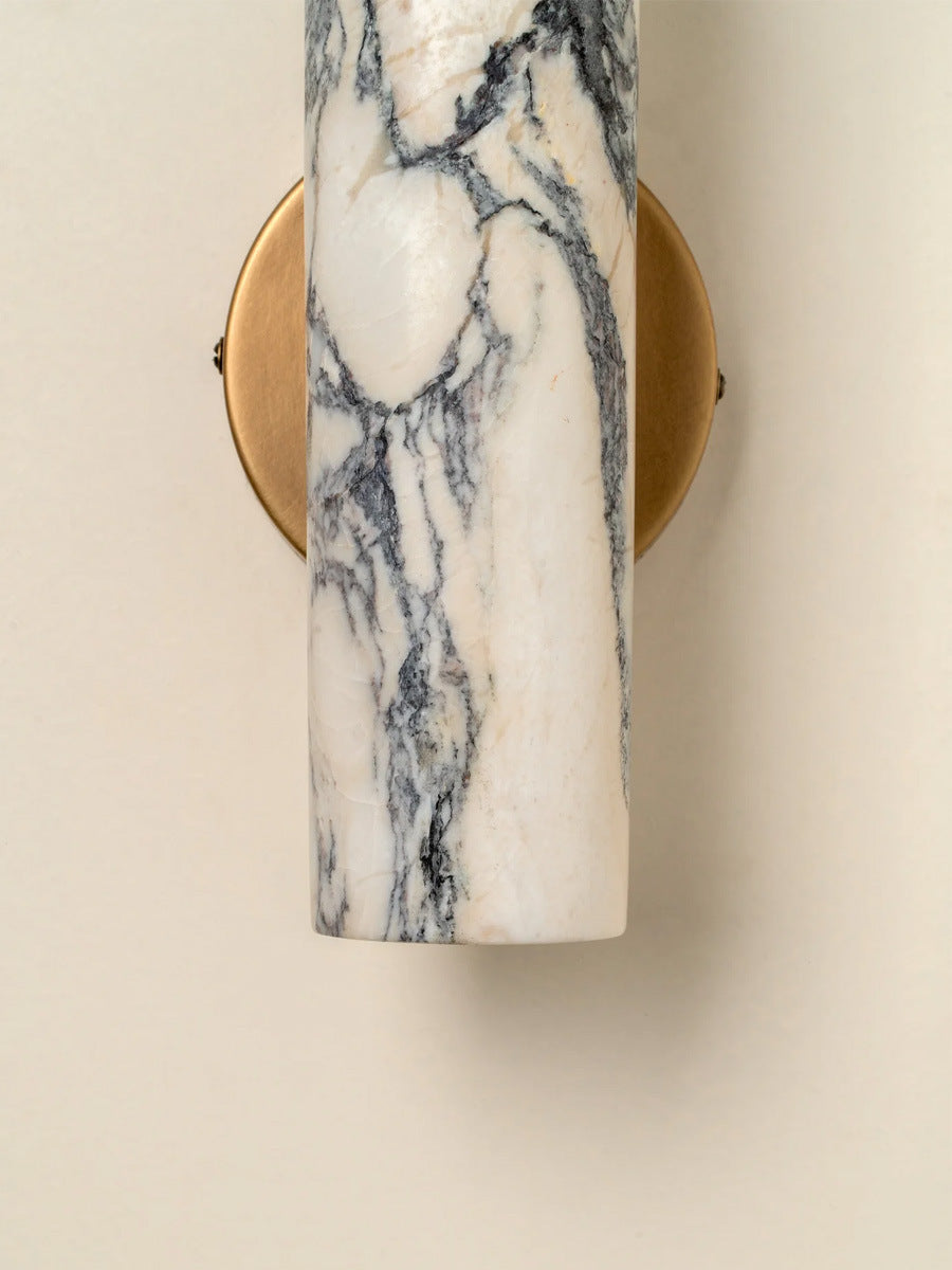 Arabescato White Column Marble Sconces