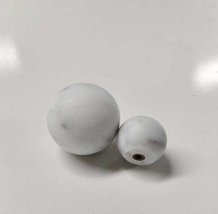 Carrara Round Ball Marble Handles
