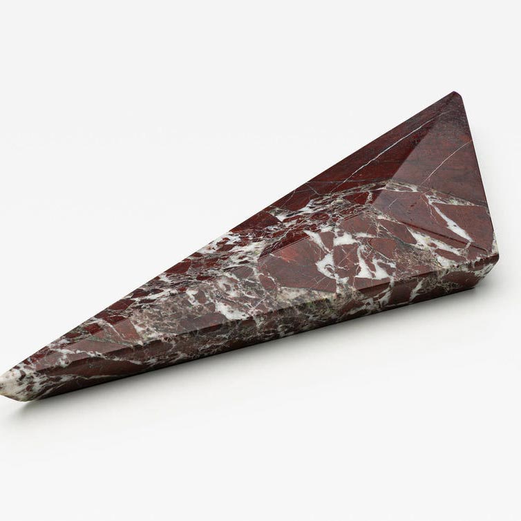 Rosso Levanto Diamond Irregular Big Marble Handles
