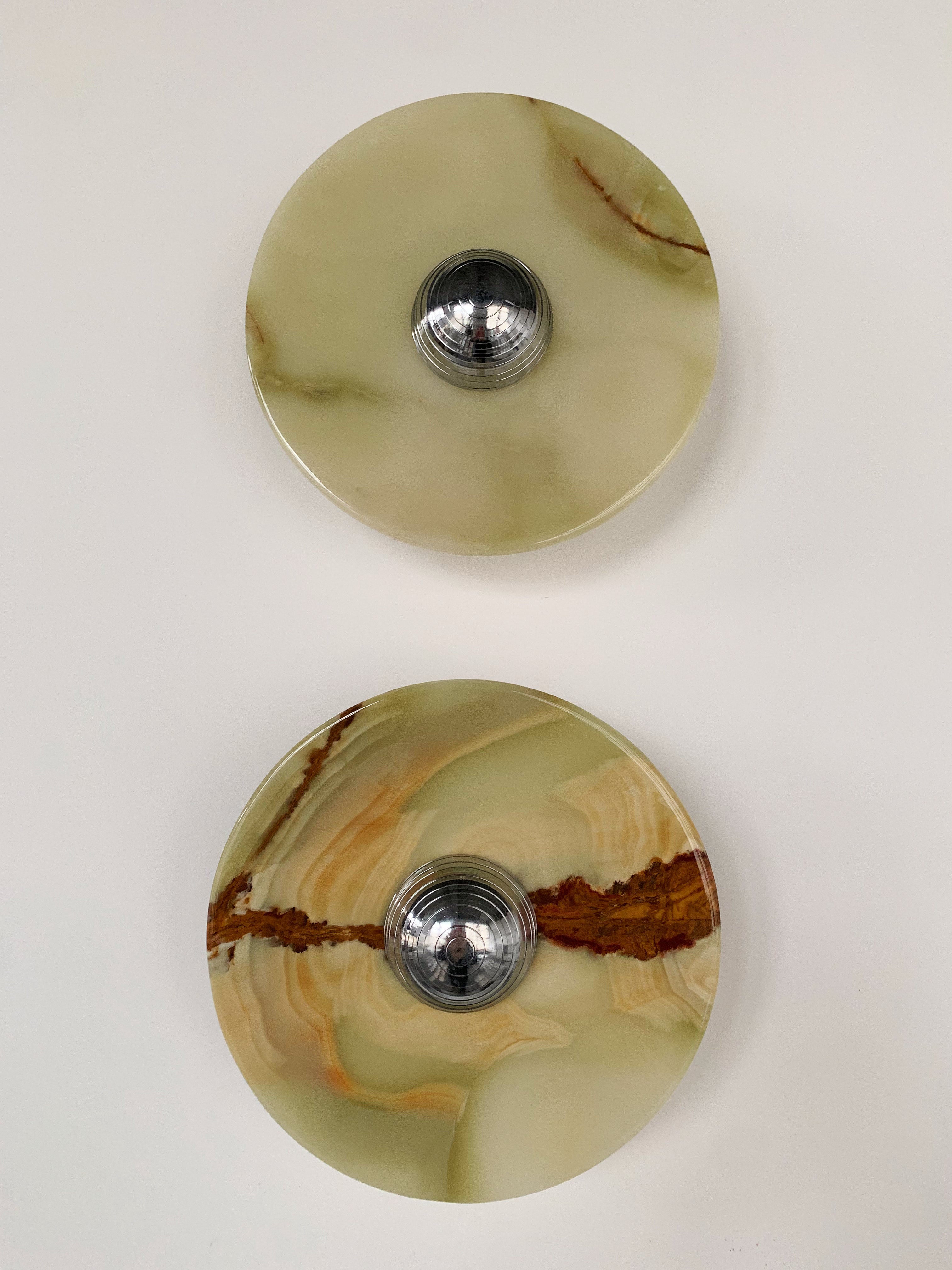 Aurora Series Green Onyx Wall Lamp