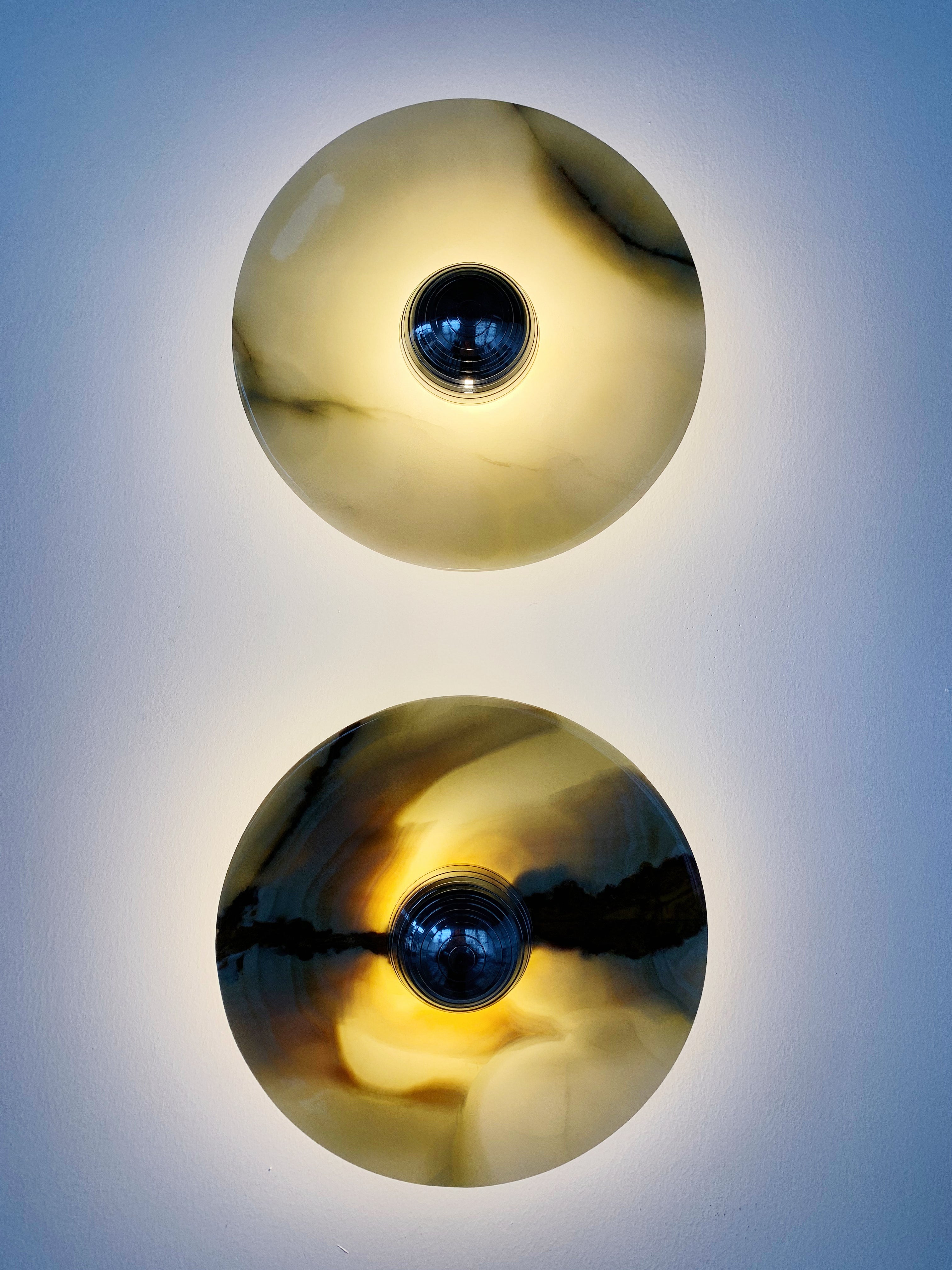 Aurora Series Green Onyx Wall Lamp