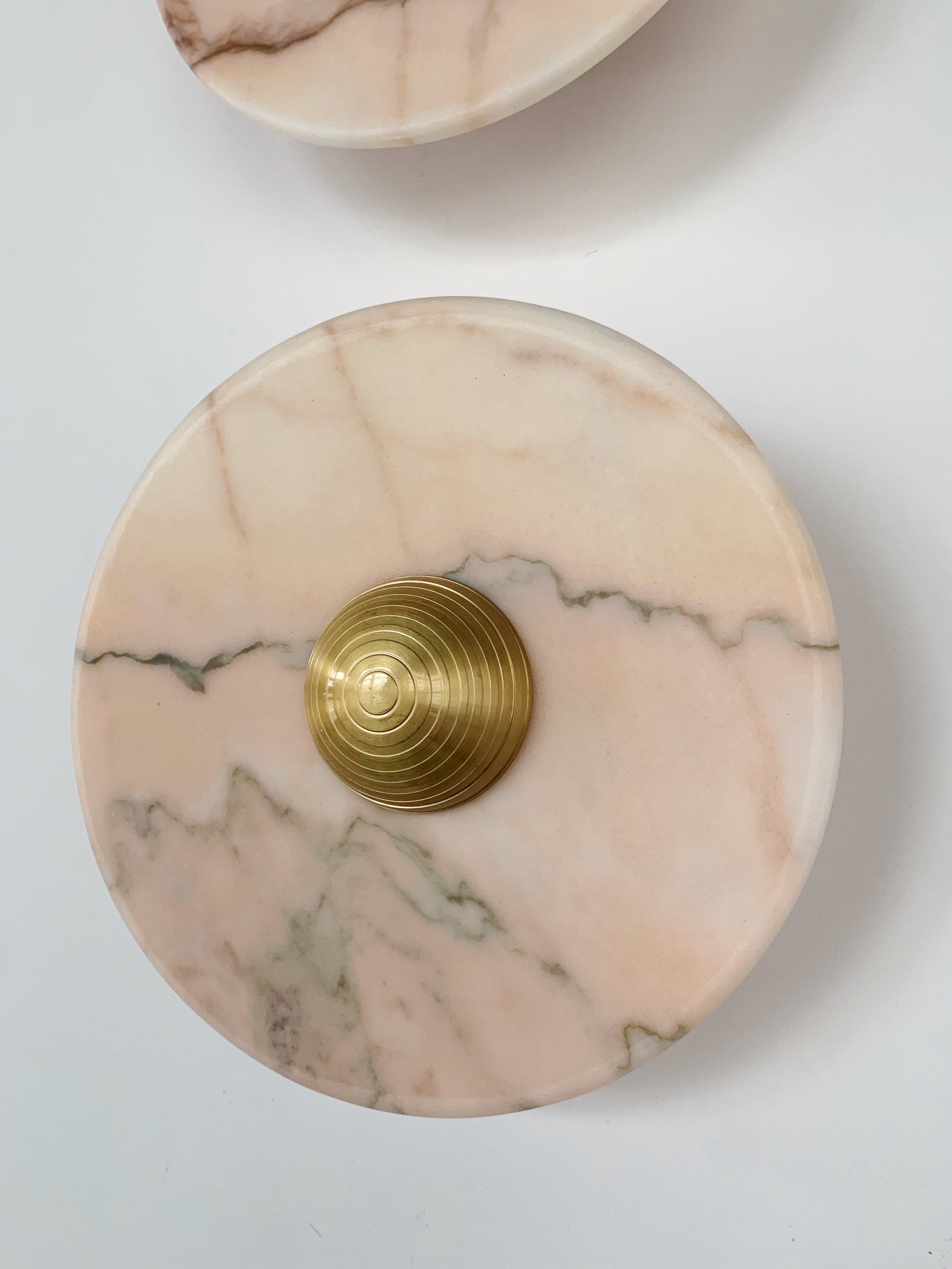 Aurora Series Statuario Rosso Marble Wall Lamp