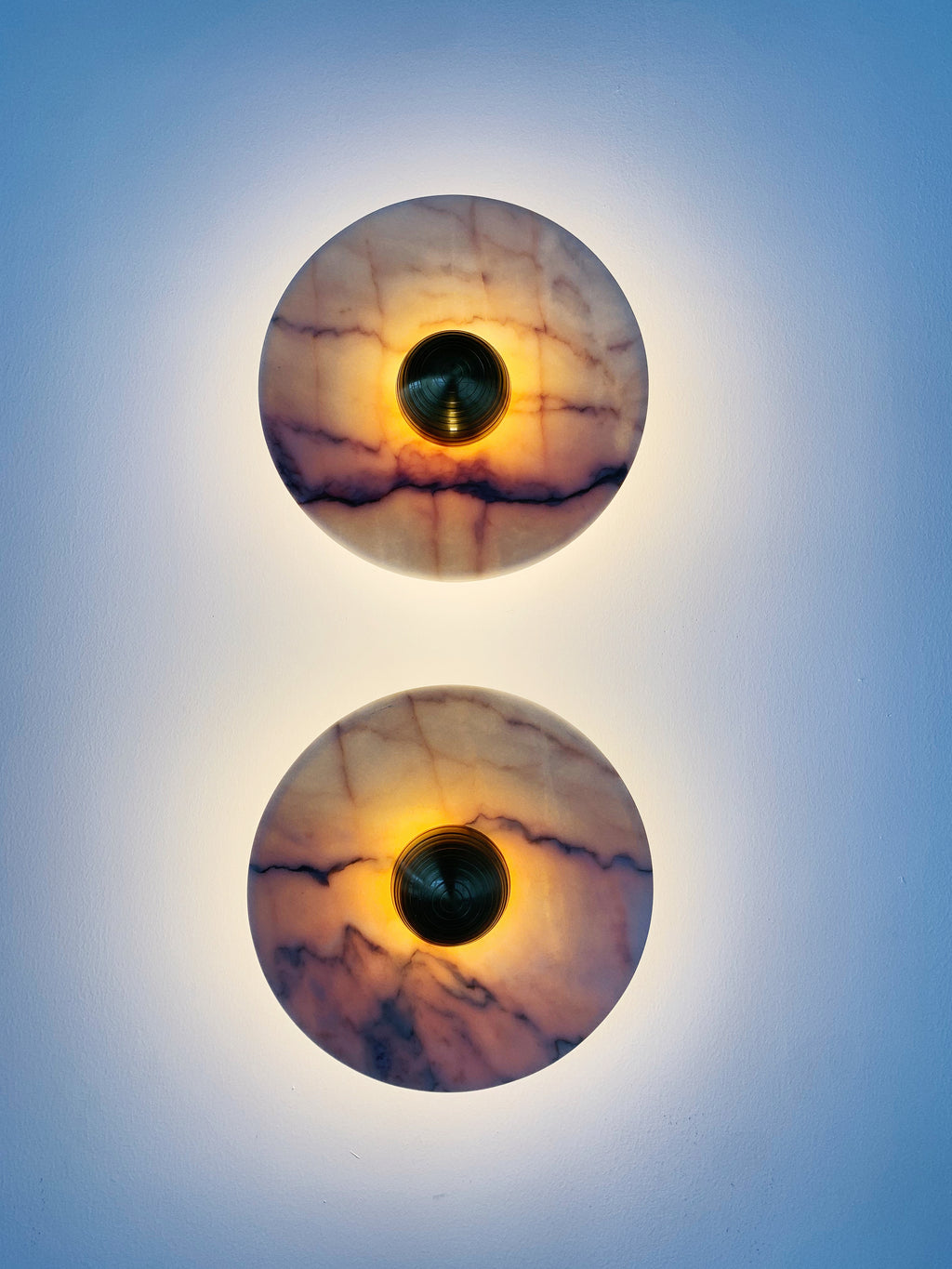 Aurora Series Statuario Rosso Marble Wall Lamp