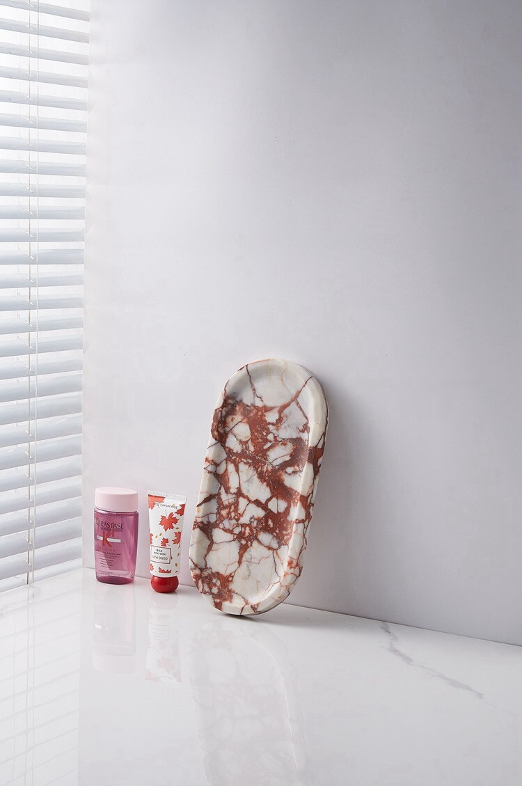 Calacatta Red Oval Marble Trays