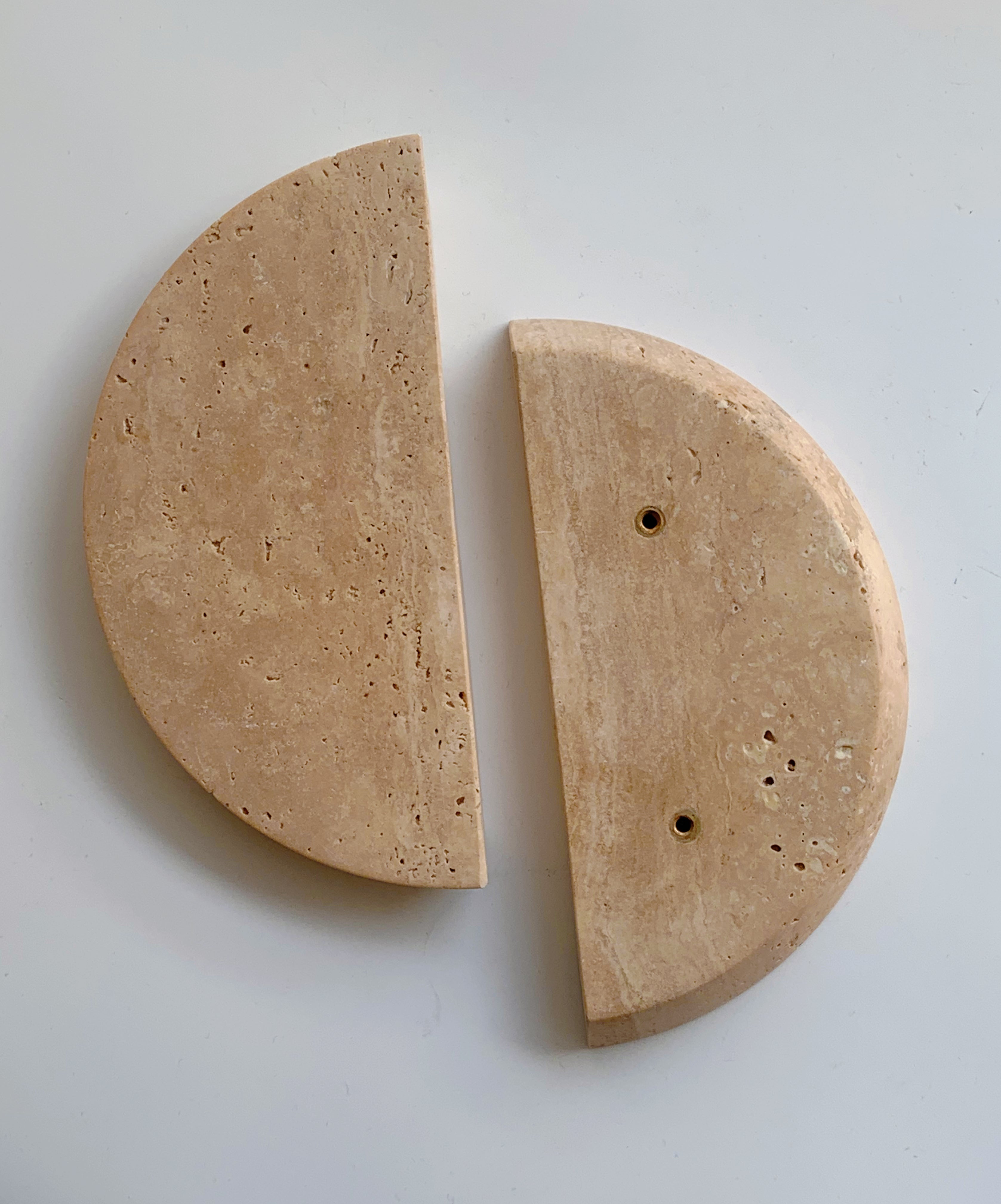 Beige Travertine Round Handles