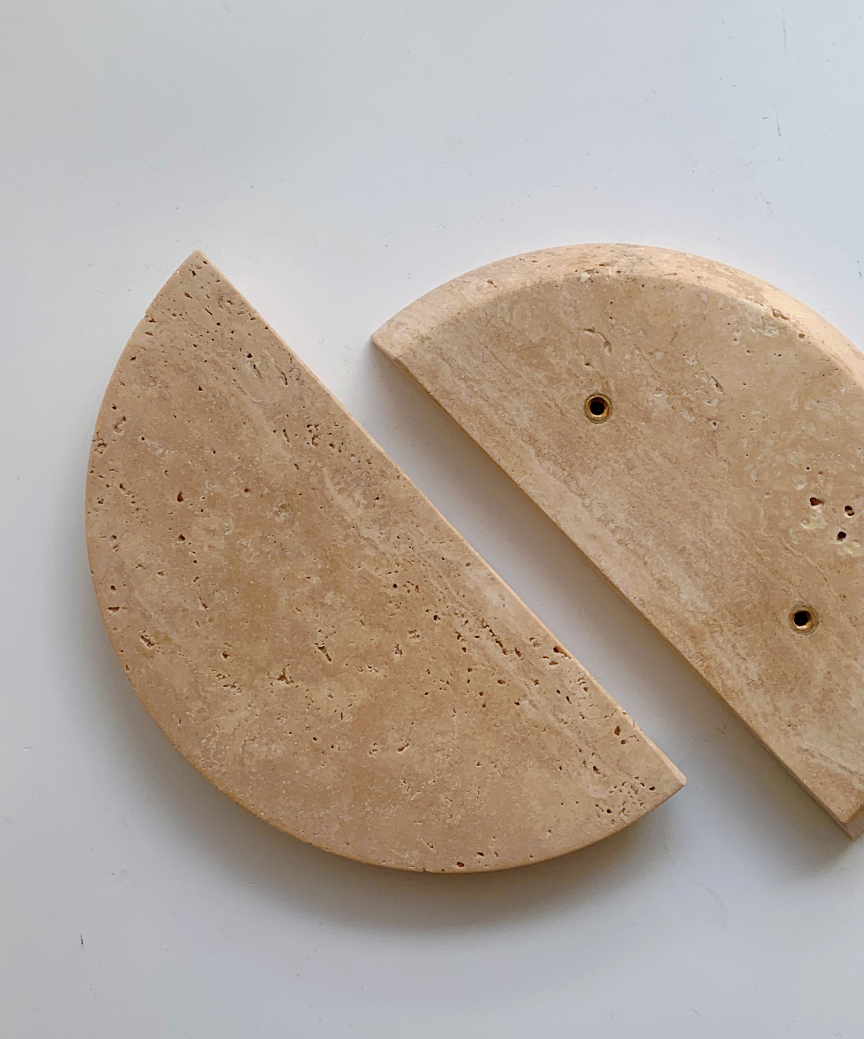 Beige Travertine Round Handles