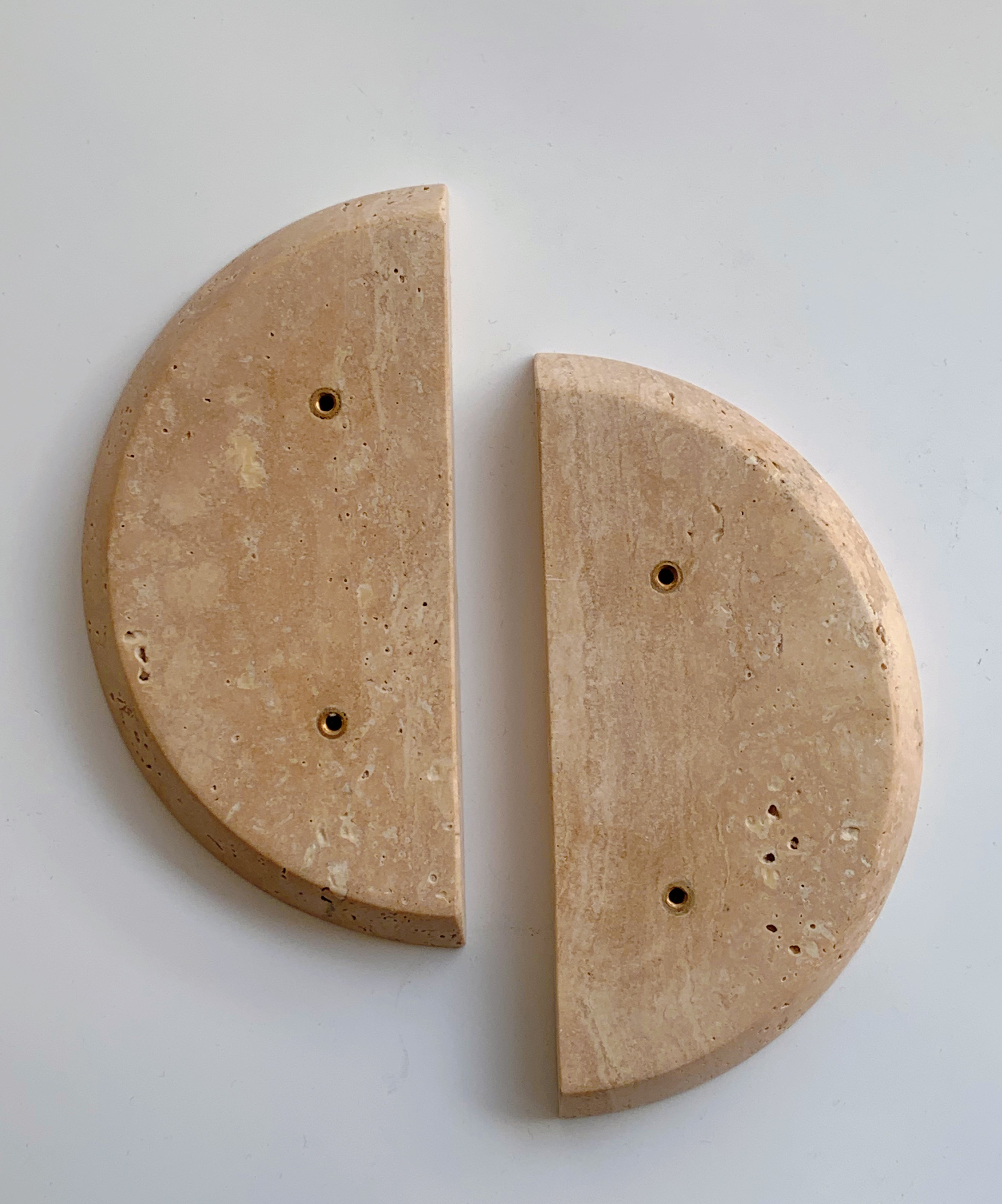 Beige Travertine Round Handles