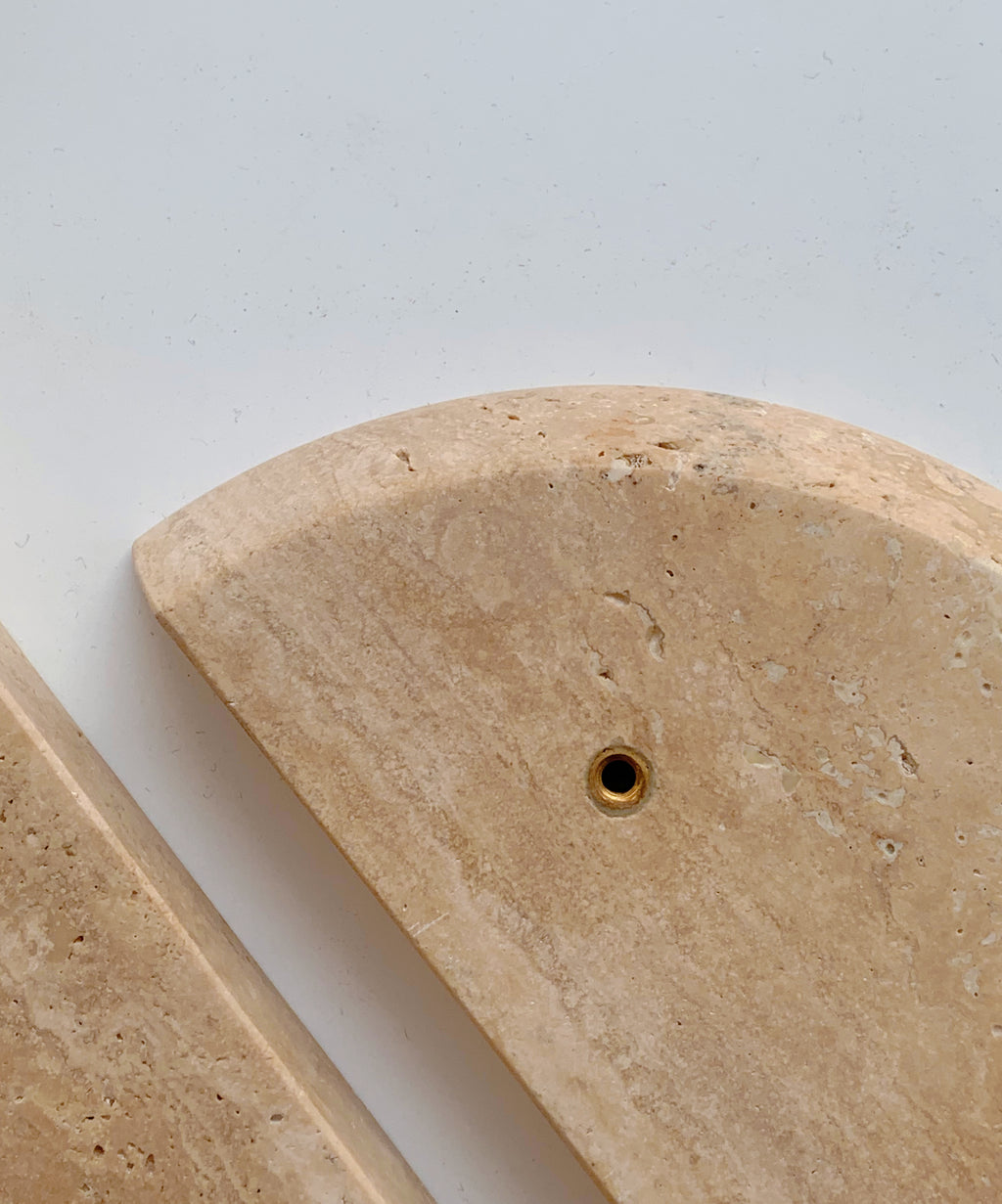 Beige Travertine Round Handles