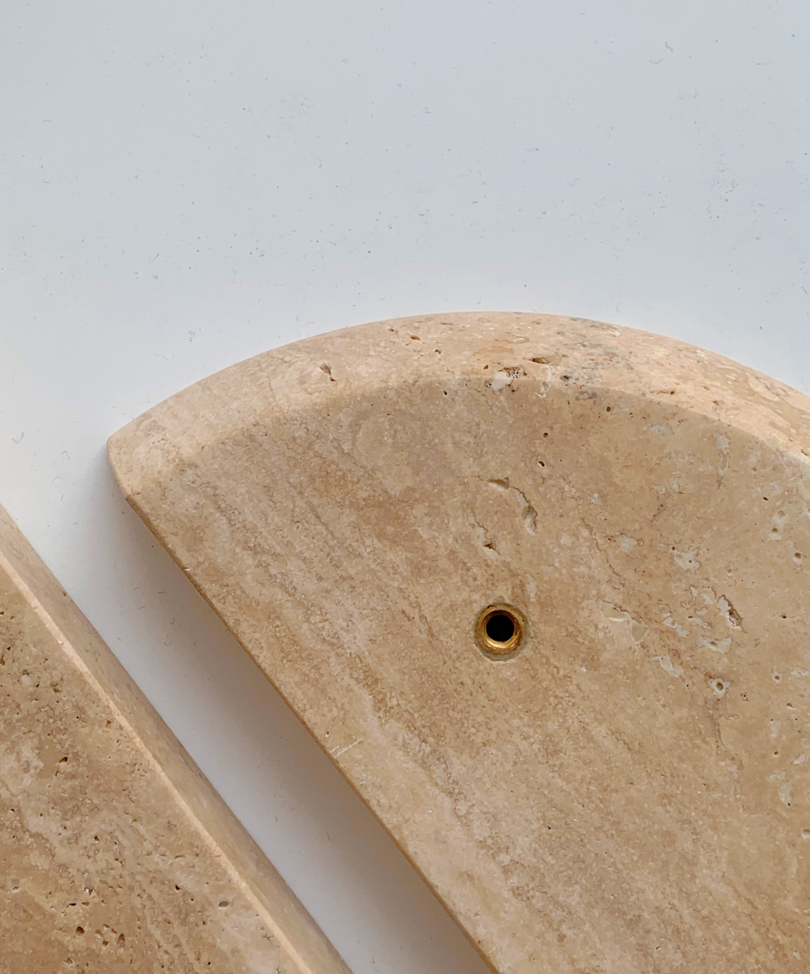 Beige Travertine Round Handles