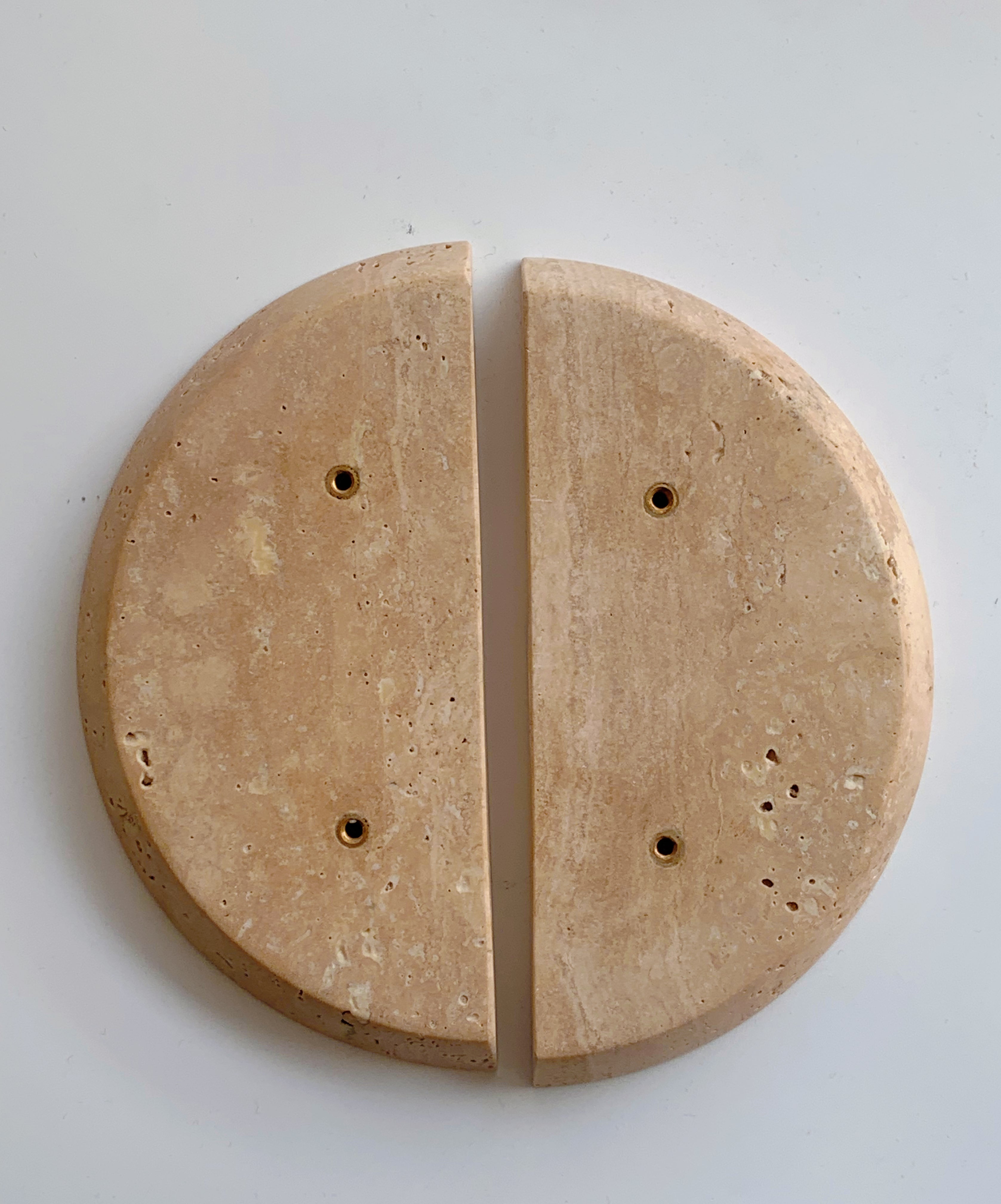 Beige Travertine Round Handles