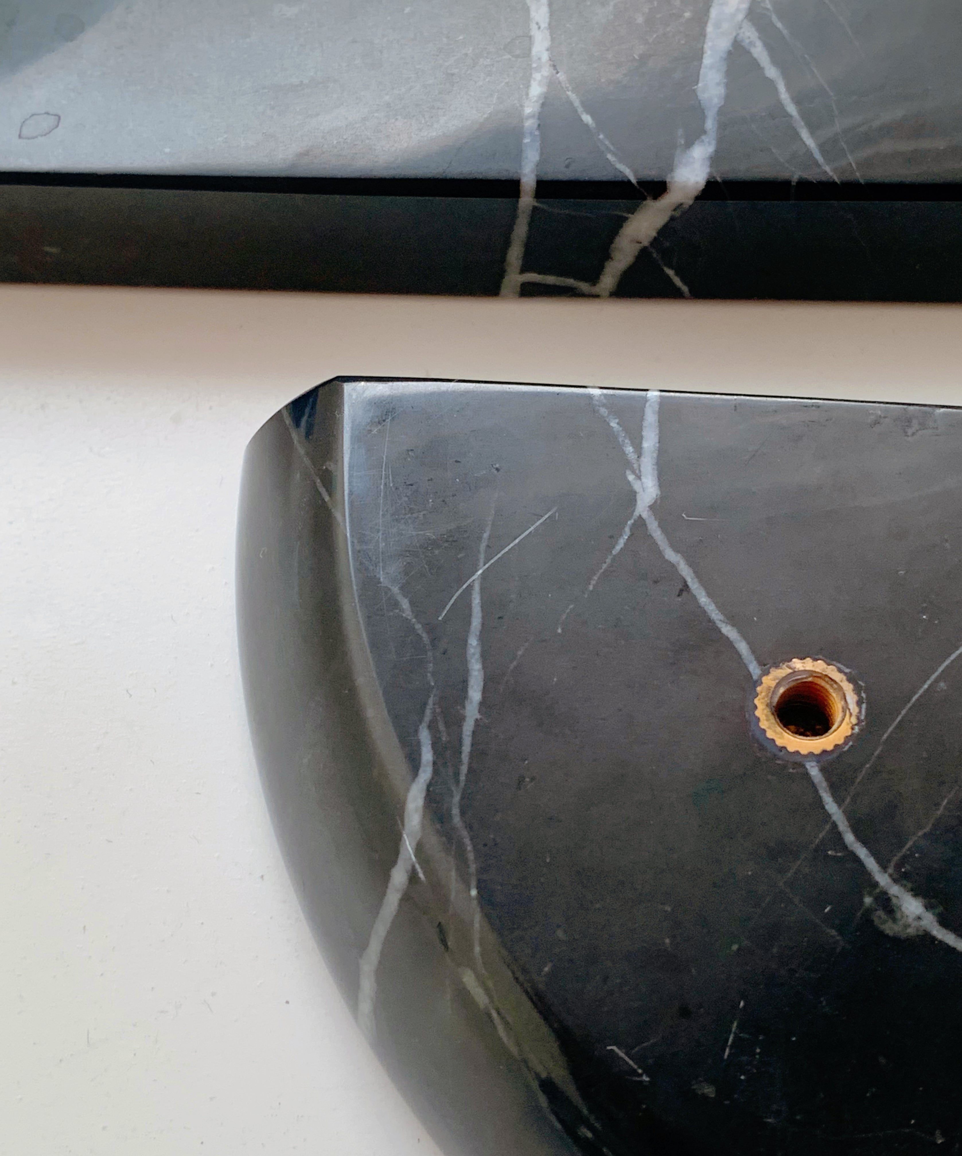 Nero Marquina Round Marble Handles