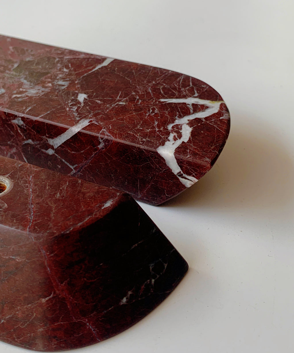 Rosso Levanto Small Oval Marble Handles