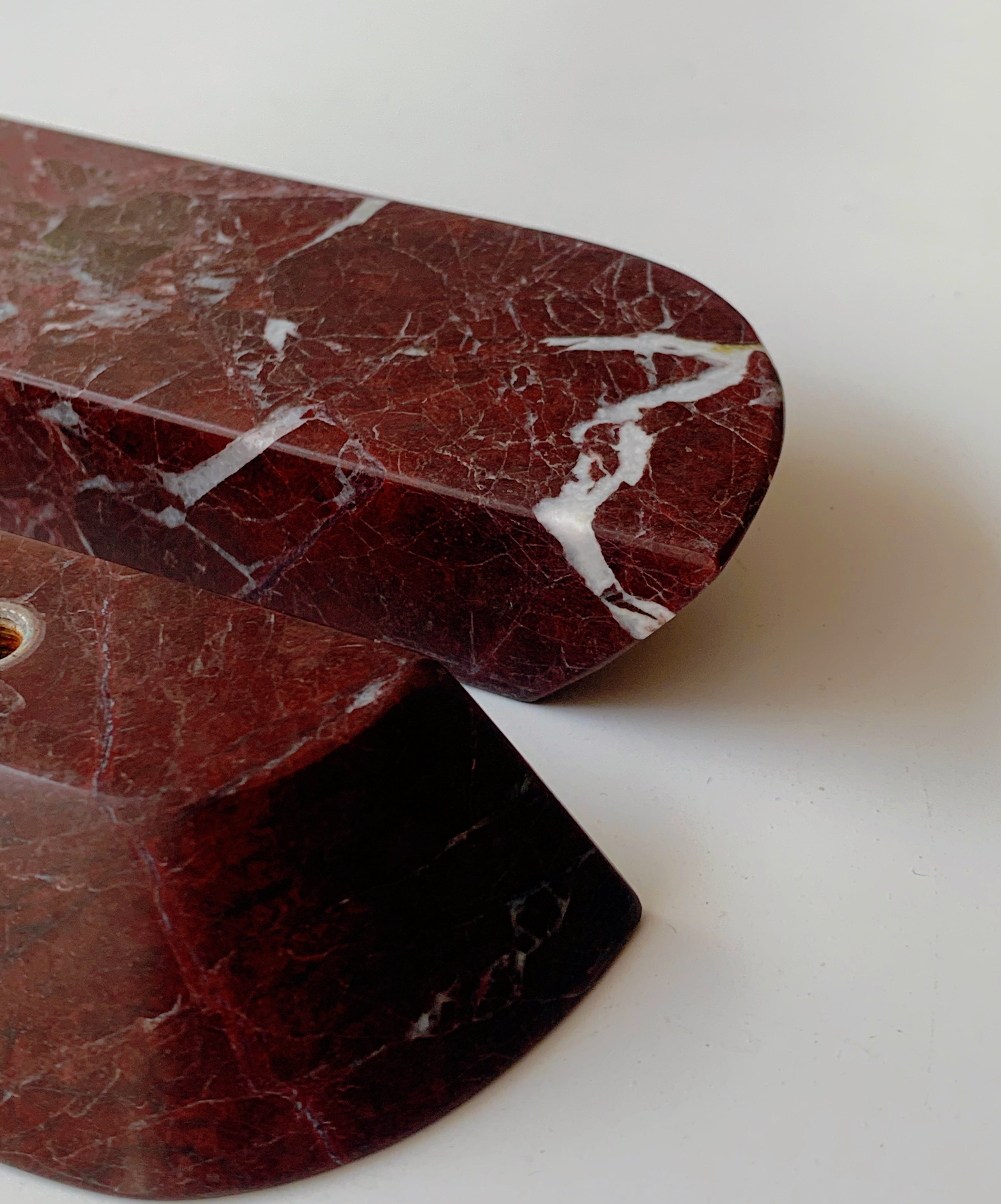 Rosso Levanto Small Oval Marble Handles