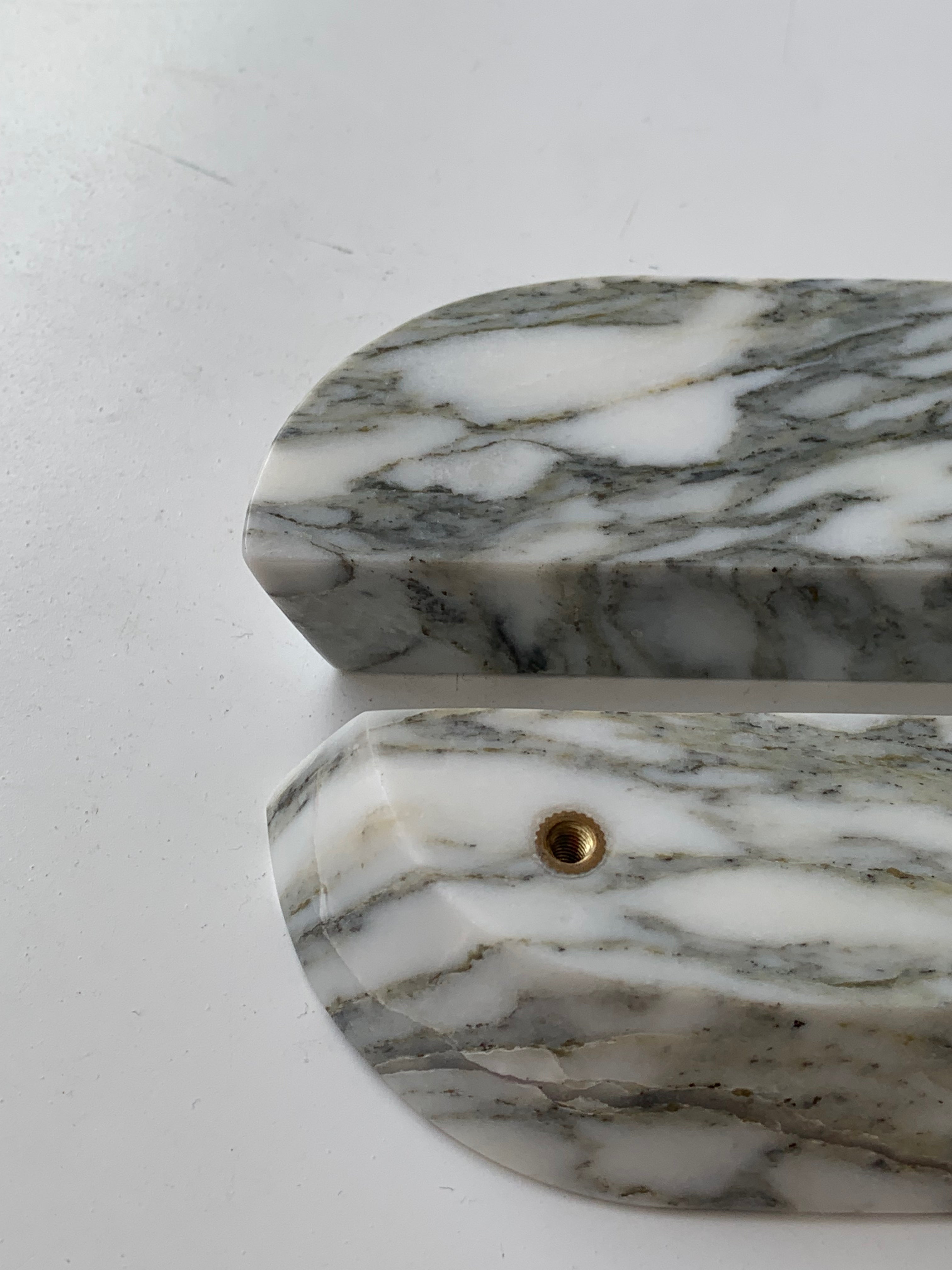 Arabescato White Small Oval Mable Handles