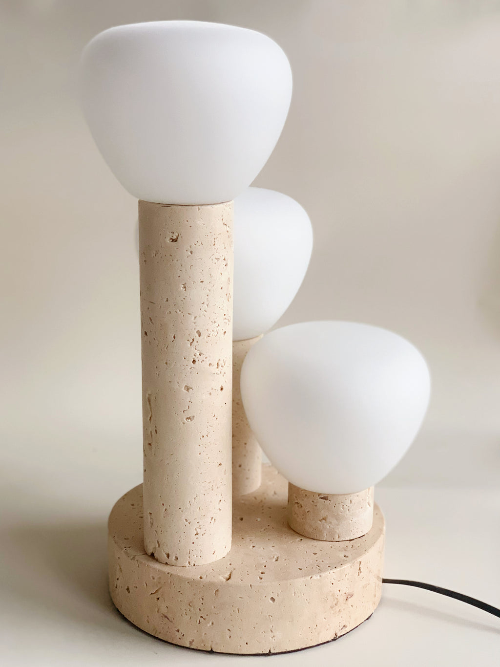 Beige Travertine Table Lamp