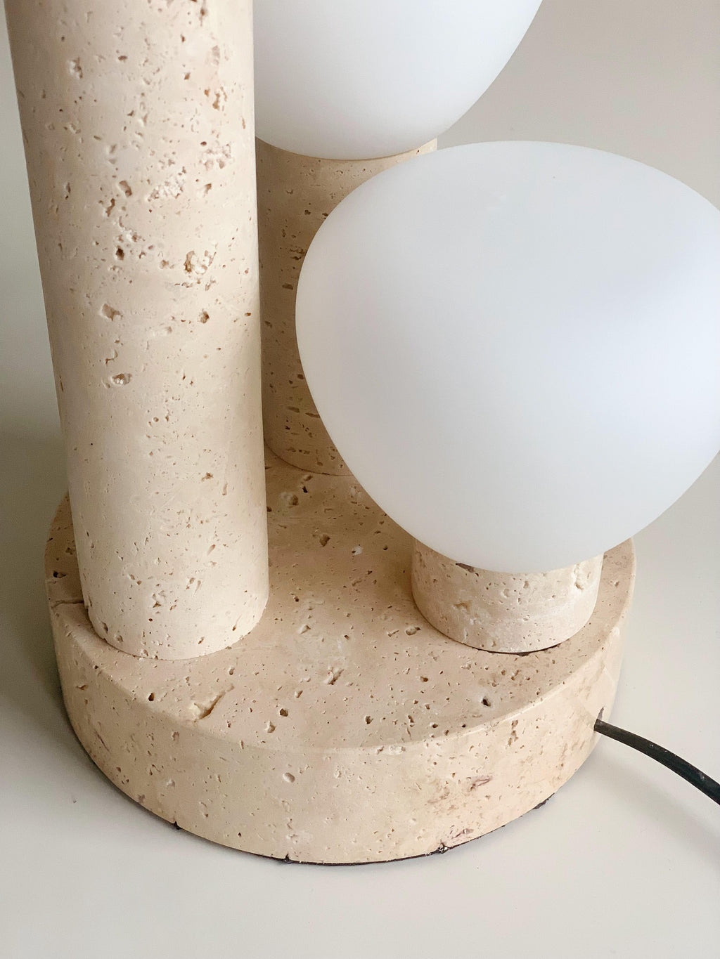 Beige Travertine Table Lamp
