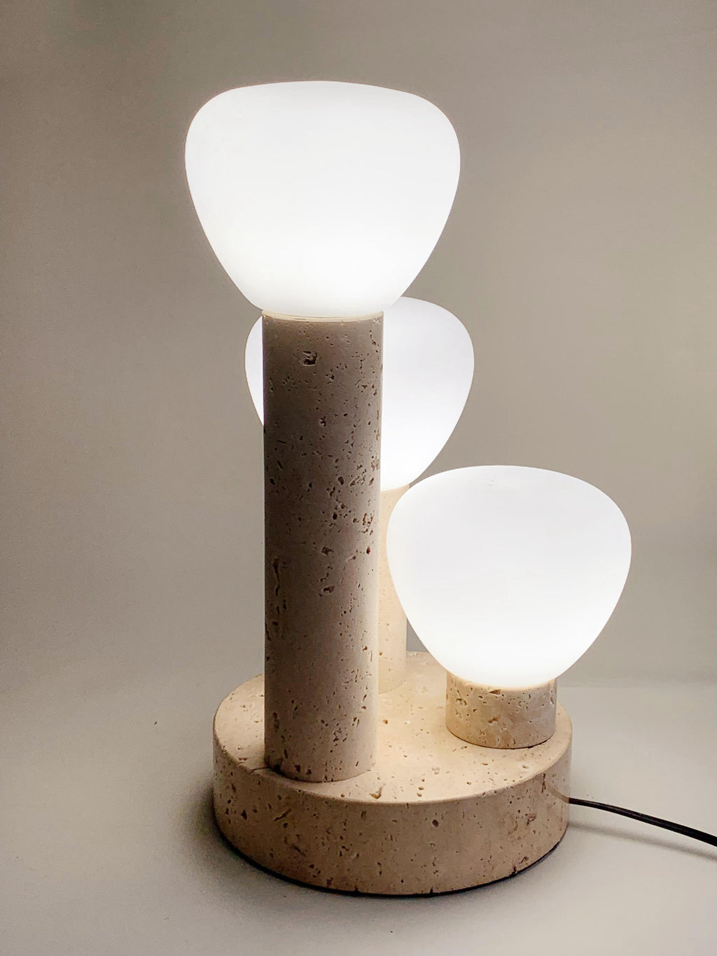 Beige Travertine Table Lamp