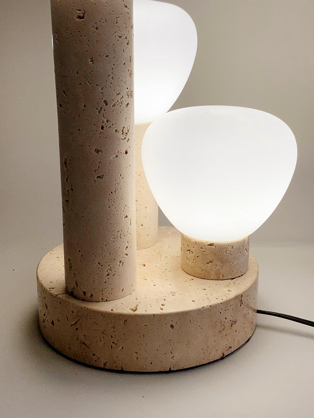Beige Travertine Table Lamp
