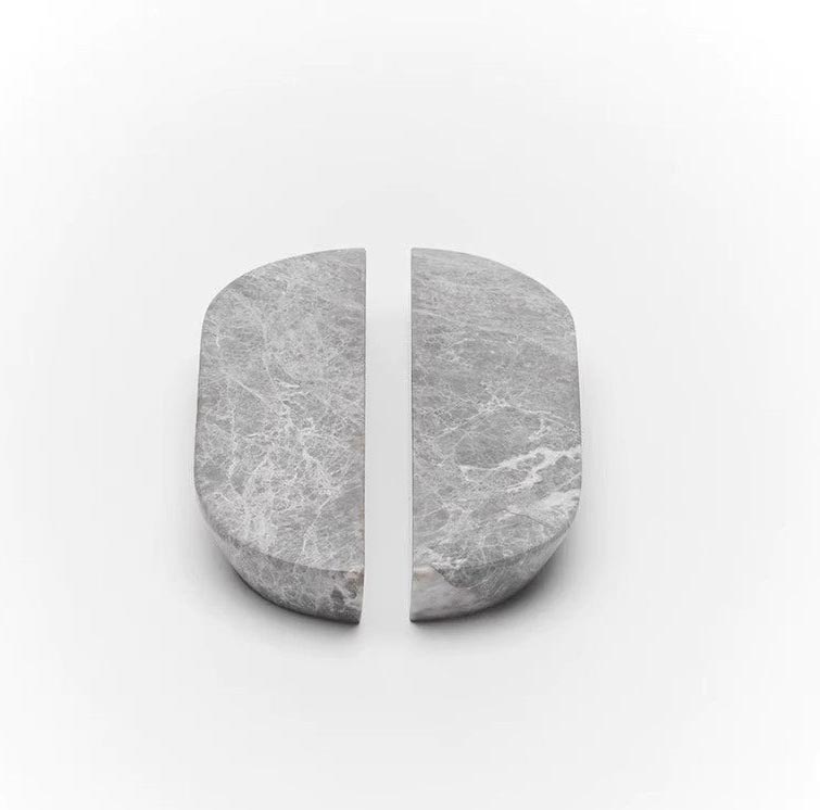 Bianco Grey Large Oval Marble Handles