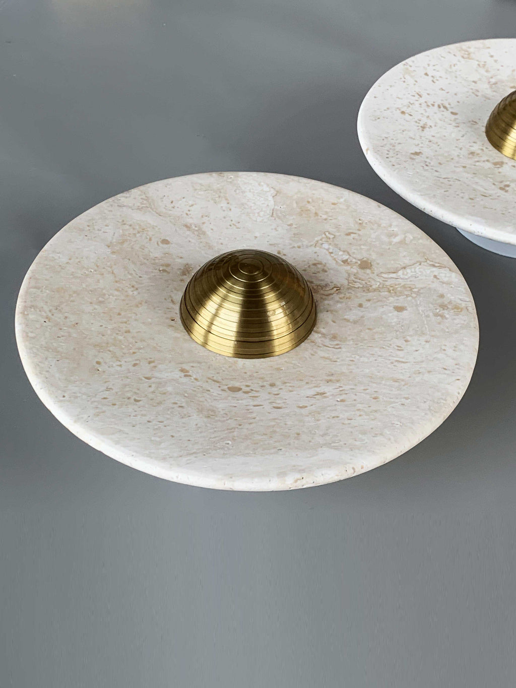 Aurora Series White Travertine Wall Lamp