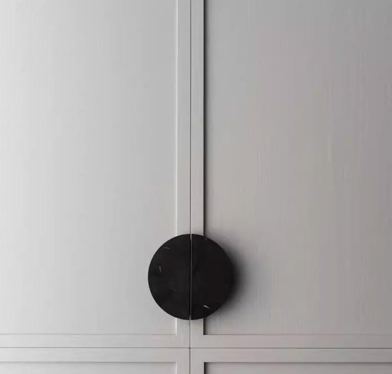 Nero Marquina Round Marble Handles