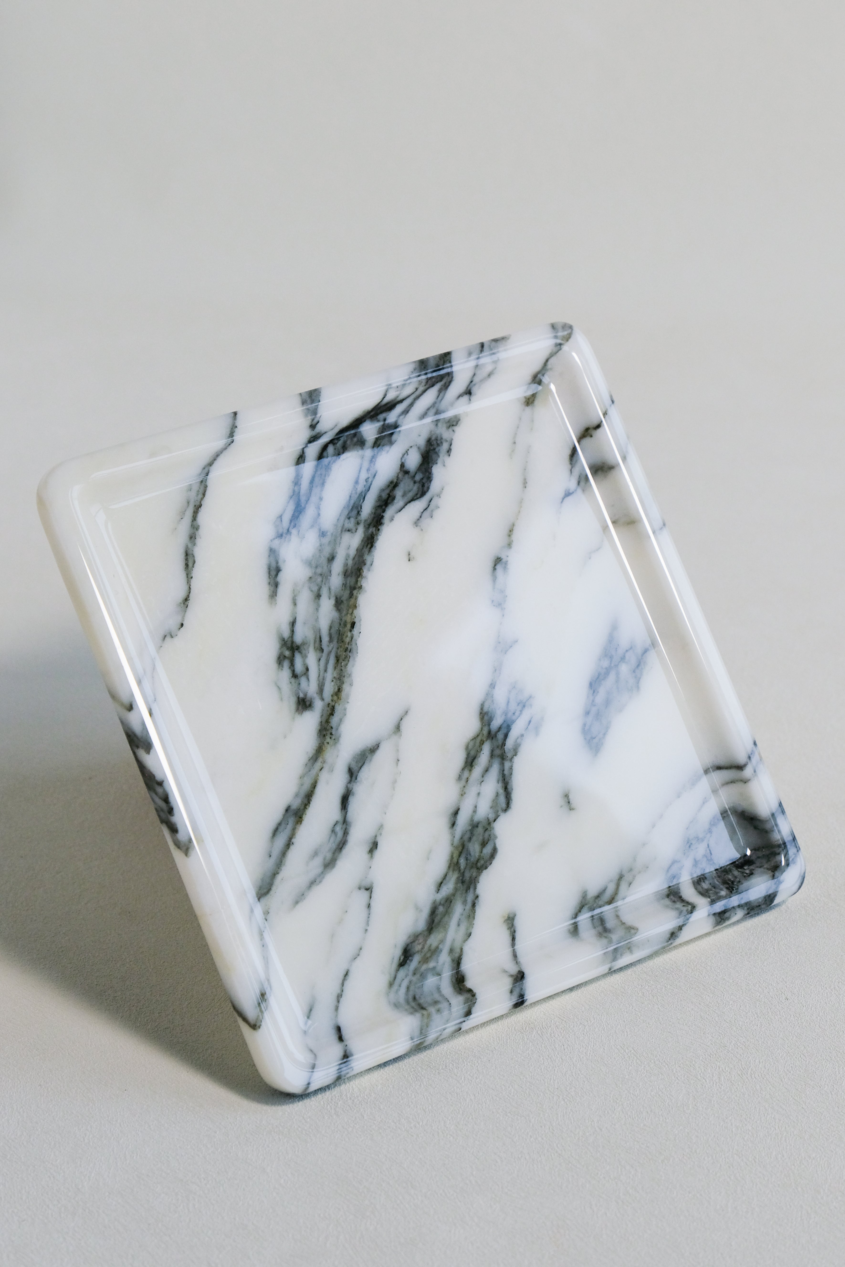 Arabescato White Polished Square Tray