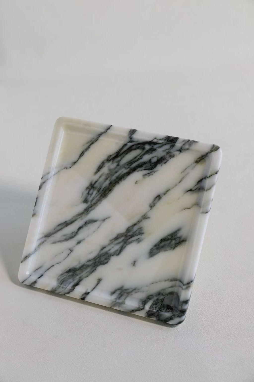 Arabescato White Polished Square Tray