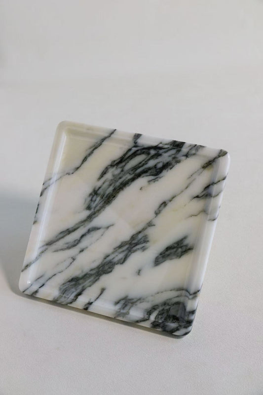 Arabescato White Polished Square Tray