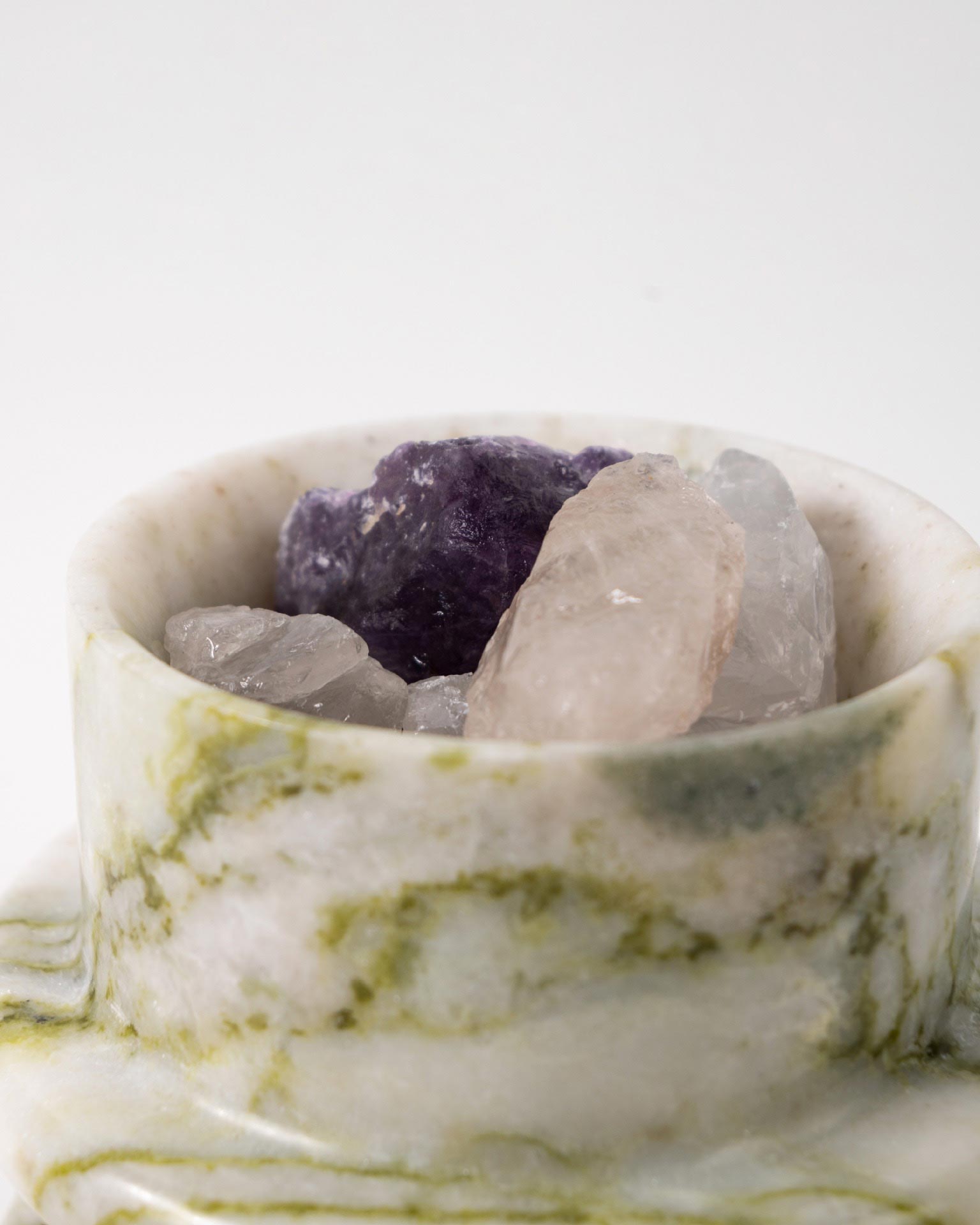 Green Forest Marble Candle Holders