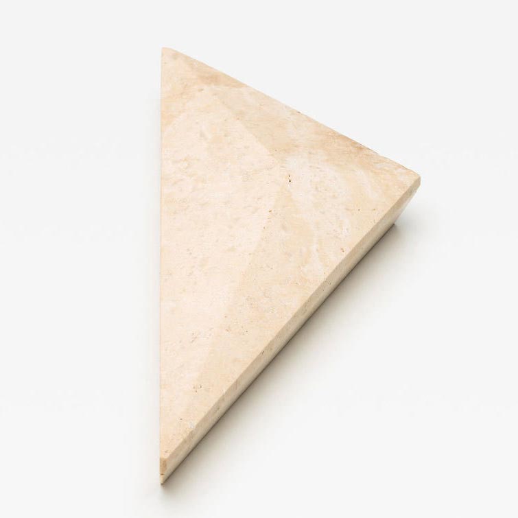 Beige Travertine Diamond Irregularity Big Marble Handles