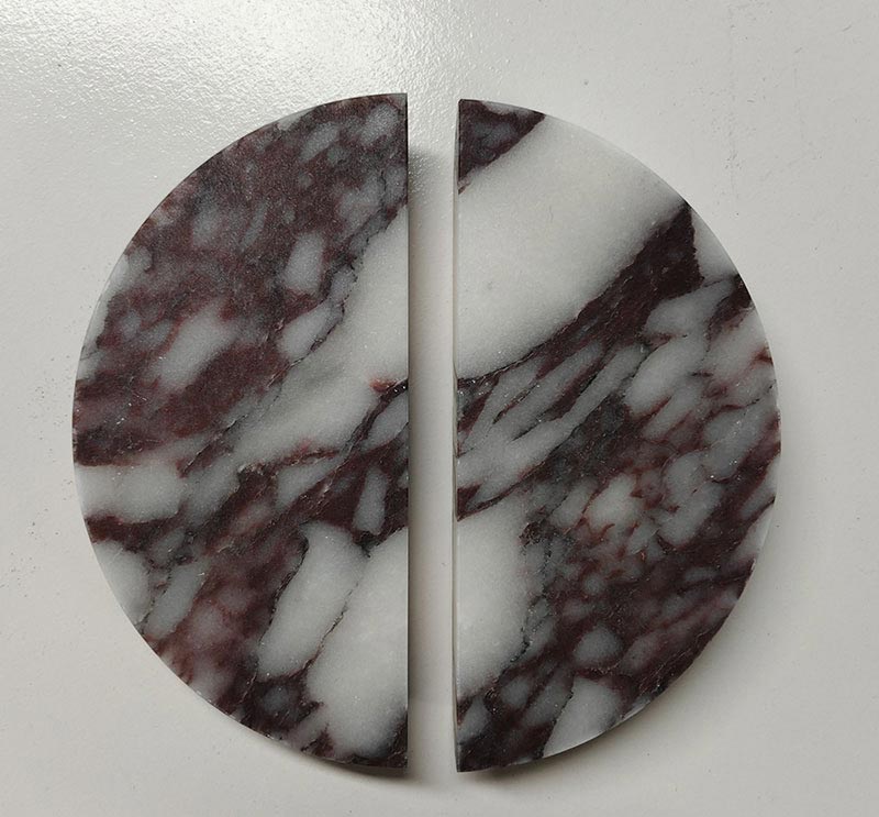 Calacatta Viola Round Marble Handles