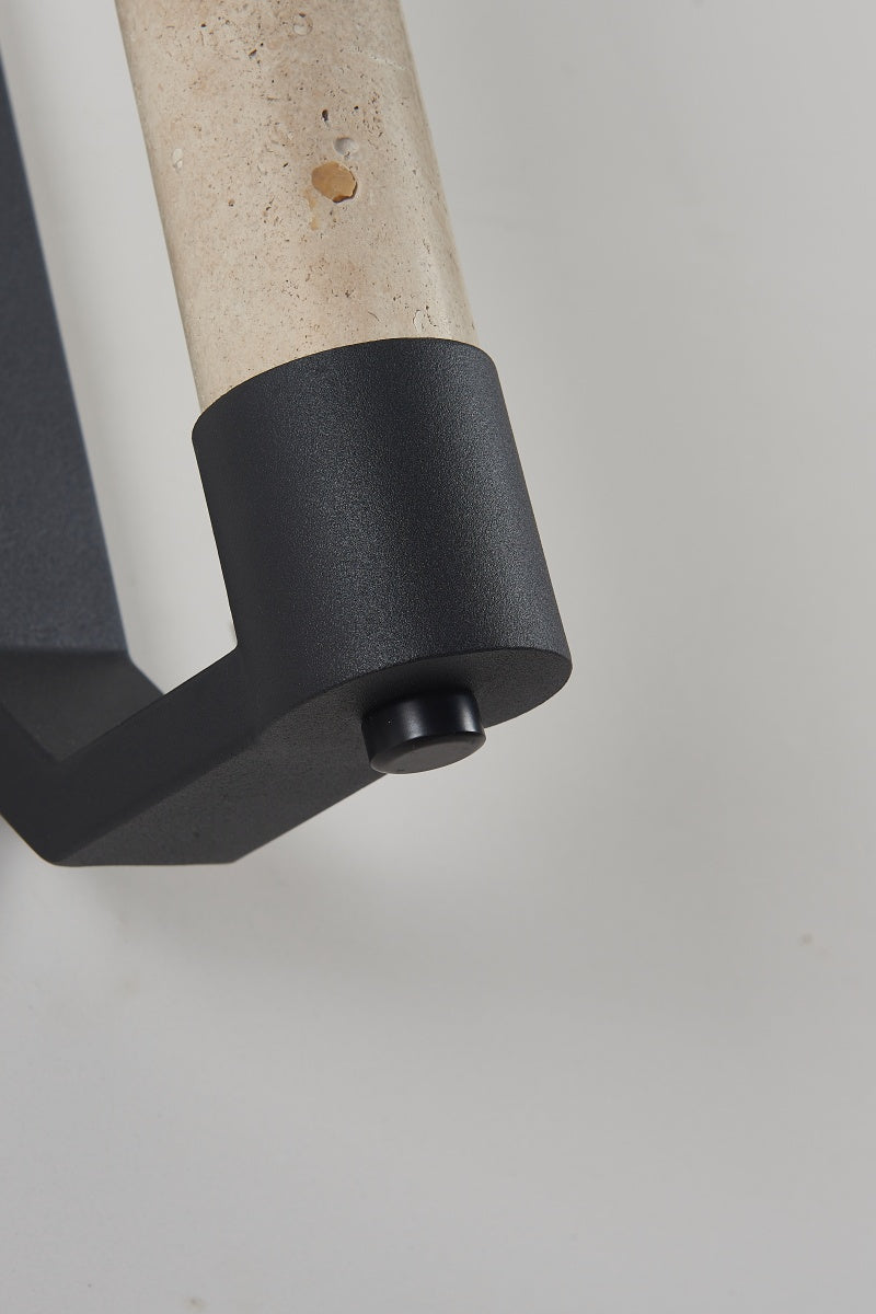 Polished Beige Travertine Candle Sconces