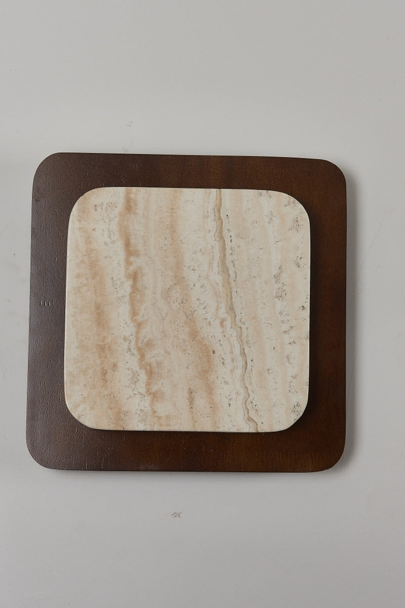 Square Beige Travertine Sconces