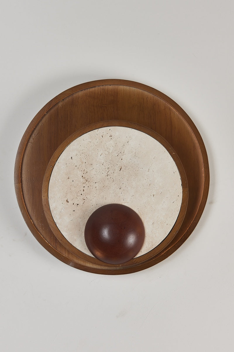 Round Travertine Sconces