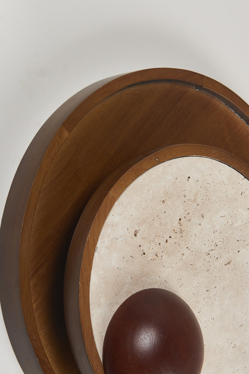 Round Travertine Sconces
